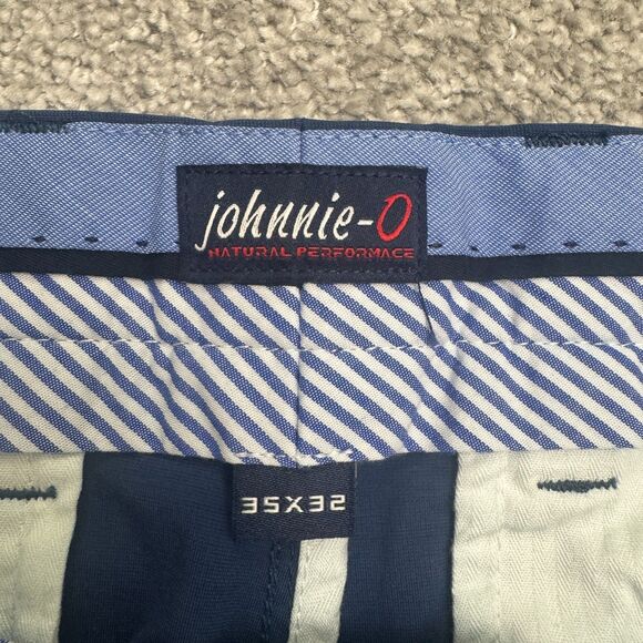 Johnnie-O Jupiter Golf Chino Pants Mens 35x32 Lake Blue Straight Leg Performance - Picture 6 of 16